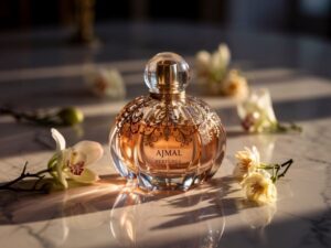 Butelka perfum Ajmal na marmurze
