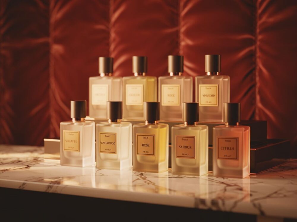 Butelki perfum różne zapachy