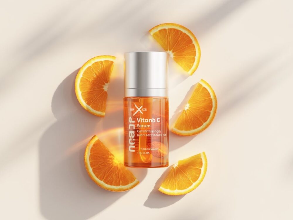 aplikacja serum z witaminą C