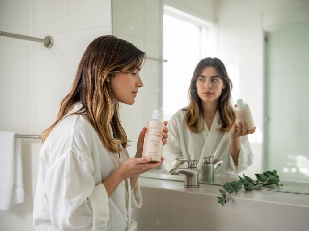 butelka szamponu do włosów farbowanych