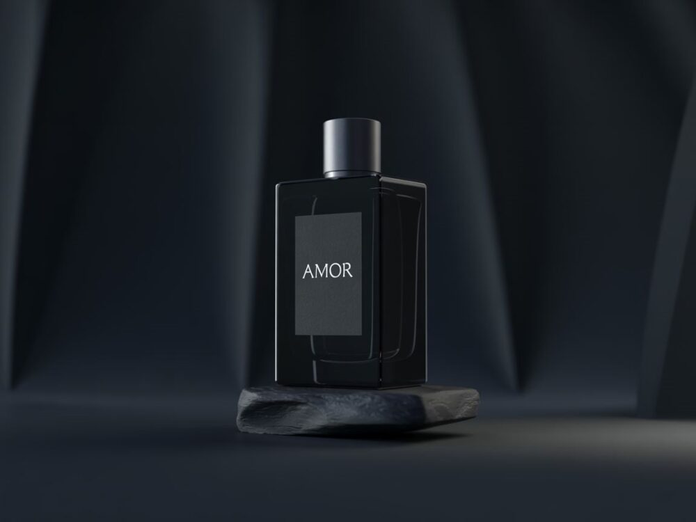 czarny flakon perfum męskich