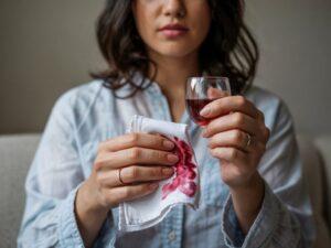 detergent na białej bluzce