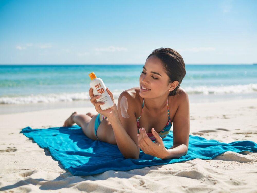 filtry SPF na plaży