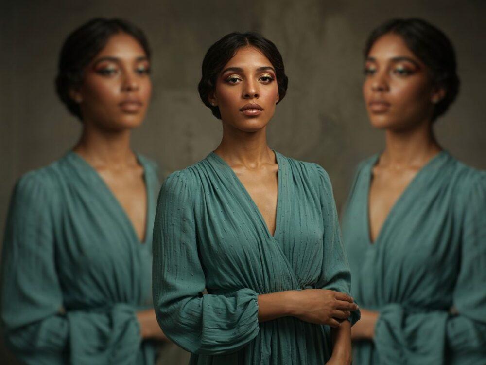 inspiracja makijażu do zielonej kreacji