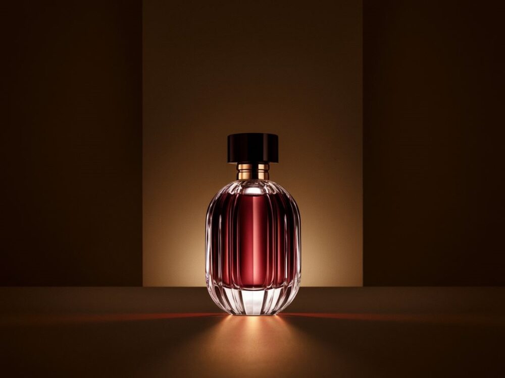 krople perfum na tle kalendarza