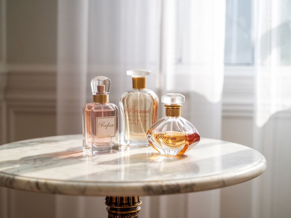 luksusowe perfumy na stole