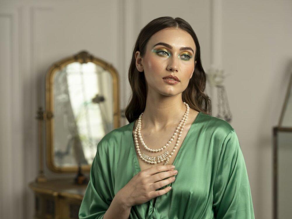 makijaż do zielonej sukienki