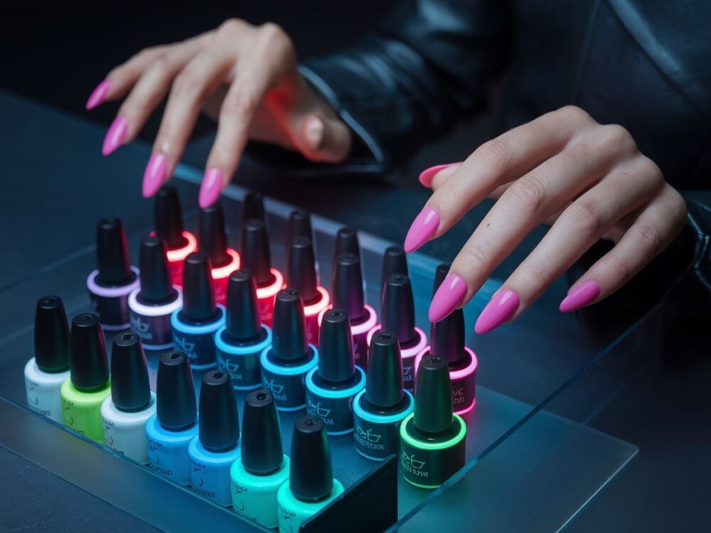 manicure świecący w ciemności