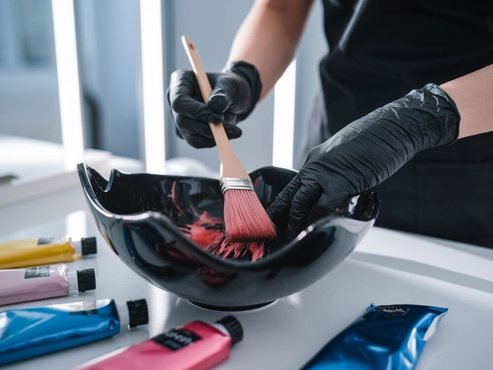 mieszanie farby do włosów