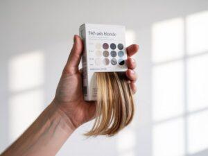 numbered hair dye samples