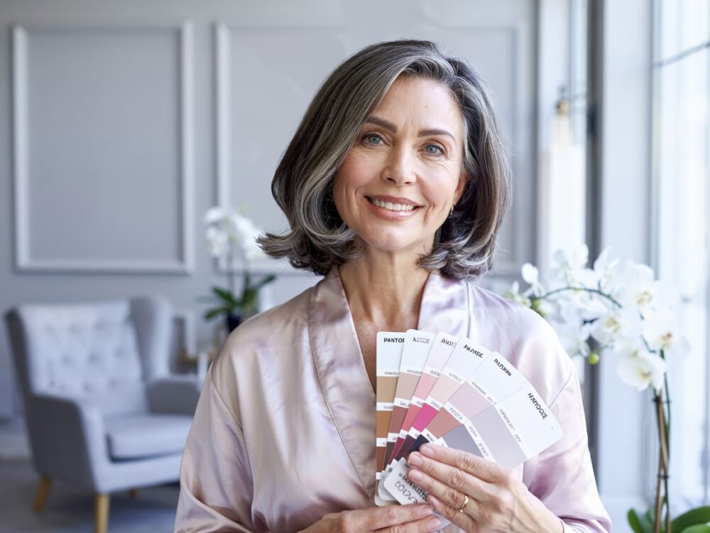 paleta kolorów do siwych włosów