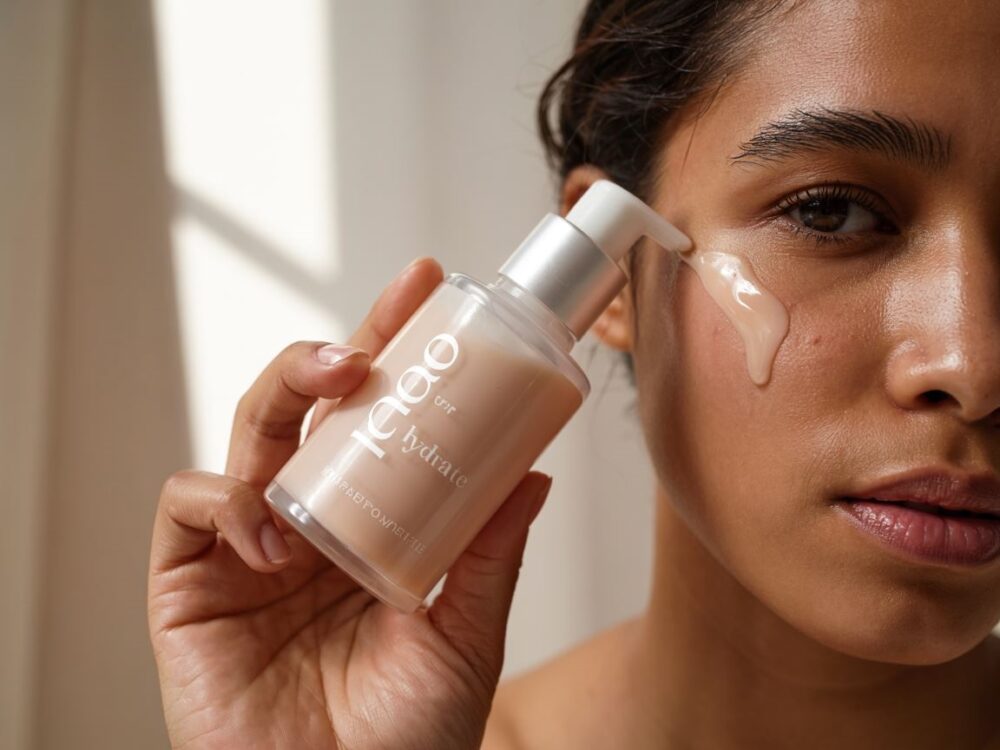 promienna nawilżona cera