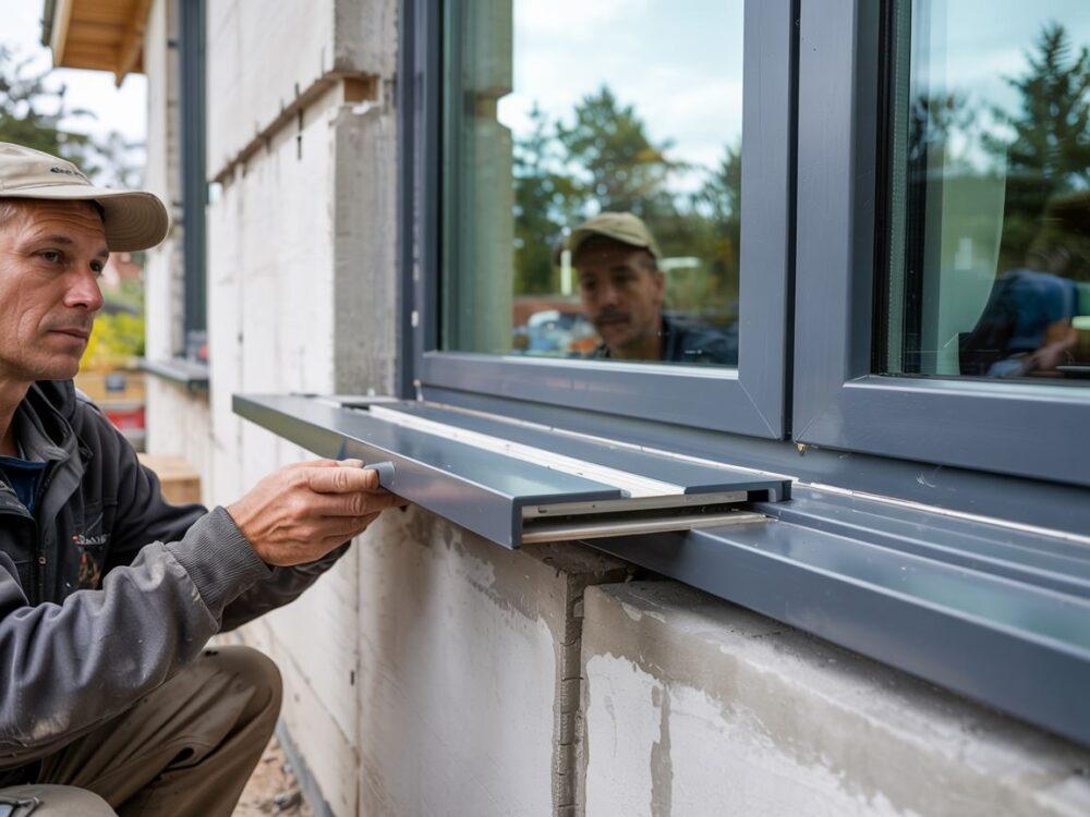przekrój ściany z parapetem
