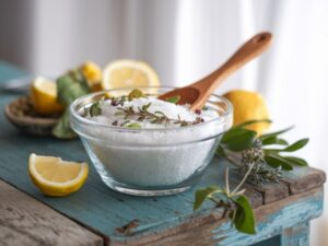 przygotowanie peelingu w misce