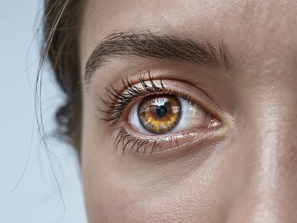 rzęsy na białym tle