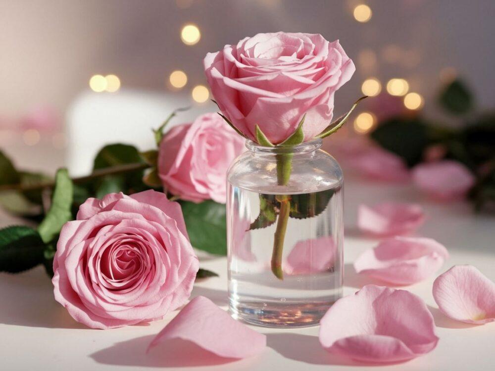 woda różana w butelce