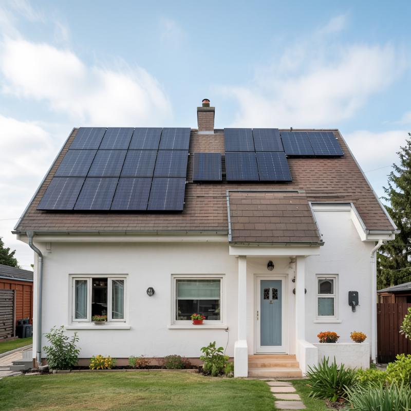 dom z instalacja fotowoltaiczna